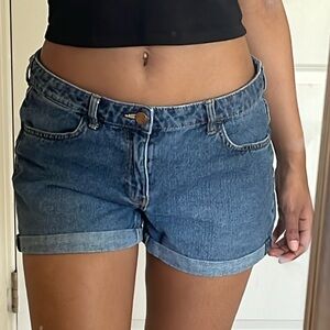 Blue jean shorts
